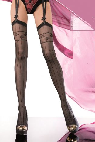 Festiva stockings; seksi čarape za haltere , crna – Fiore