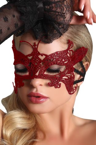 Golden lace mask; čipkasta maska, zlatna - Livia Corsetti fashion